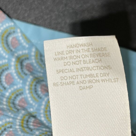Boden Virginia Swing Mini Skirt Blue Heron Rainbow Print Lined Size 2R 2 Regular - Picture 7 of 7